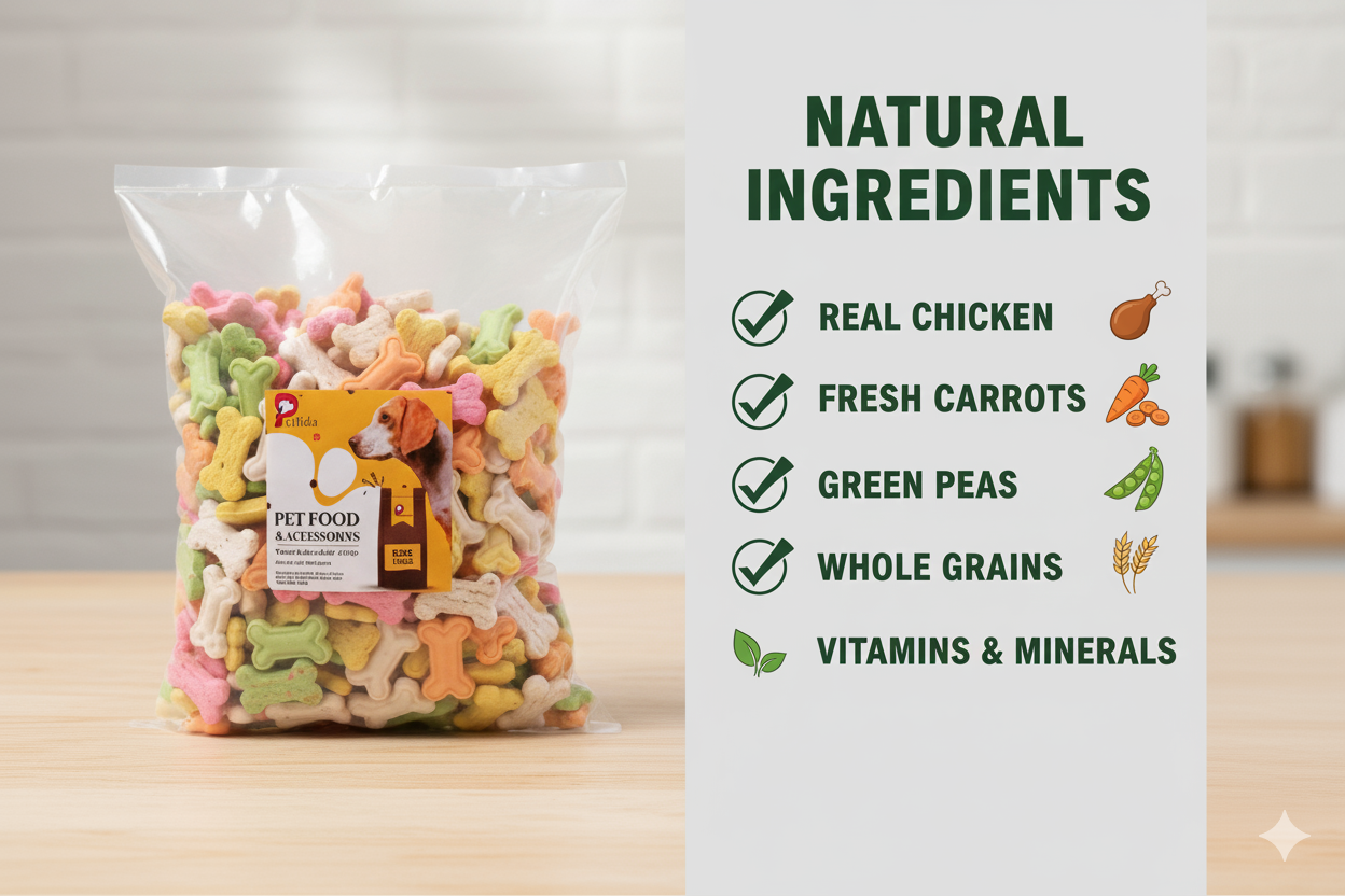 PetFido Bone-Shape Baked Dog Treats – Mix Flavour | 250gm Pack - Image 7