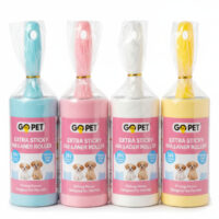 Go Pet 1 Pc Extra Sticky Hair & Dander Roller – 90 Easy Tear Sheets | Pet Hair Remover for Clothes, Sofa & Car