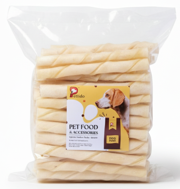 PetFido Rawhide Twist Bones: Natural Dog Chews (750g)