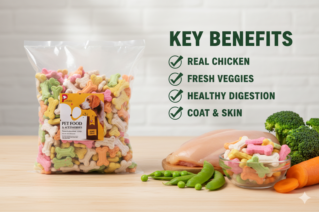 PetFido Bone-Shape Baked Dog Treats – Mix Flavour | 250gm Pack - Image 8