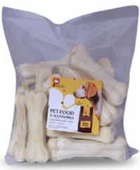 PetFido 4-Inch Rawhide Calcium Bones for Adult & Puppy Dogs | Healthy Long-Lasting Chews (700g)